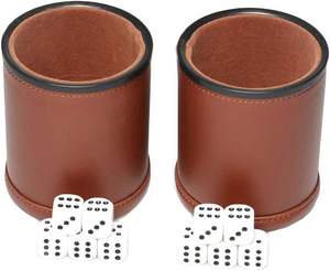 Gobelets à dés en cuir faits à la main personnalisés pour les jeux de hasard, logo personnalisé - Product Image 2