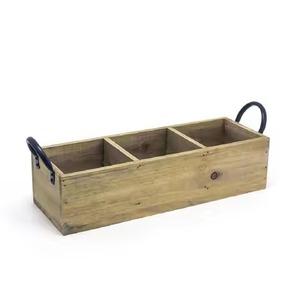 Decorative Low MOQ Handmade Classic Acacia Wood Eco-Friendly Tableware <b>Kitchen</b> Multipurpose Organizer <b>Caddy</b> Manufacturer - Product Image 3