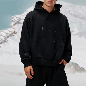 Nuevas Sudaderas con Capucha de Invierno para Hombre, de Alta Calidad, Bordadas, 100% Algodón, Talla Grande, Estilo Urbano, Transpirables, con Forro Polar - Product Image 4