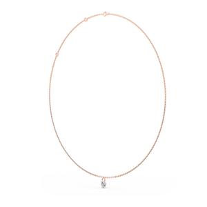 Collier pendentif solitaire flottant en diamant de laboratoire taillé rond, bijoux fins, 18 pouces - Product Image 1