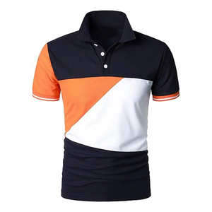 Mens Fashion Polo <b>Shirts</b> Short Sleeve <b>Collared</b> <b>T</b> <b>Shirt</b> Color Block Sports Golf Polos Casual Lightweight Breathable Comfortable - Product Image 1