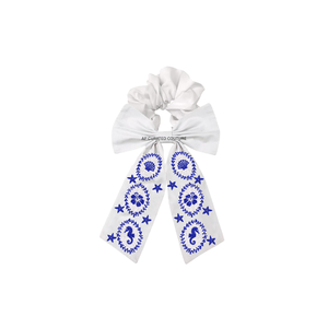 Seashell and starfish handmade handcrafted custom beaded scrunchies and hair <b>ties</b> for women with sweet custom beaded designs - Product Image 4