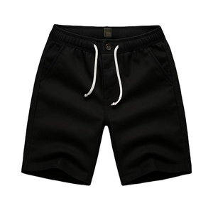 Vente en gros de shorts chino solides pour hommes, short d'été respirant à taille élastique et à fermeture éclair, short en coton à séchage rapide écologique, personnalisé - Product Image 4