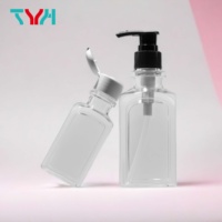 Botellas Cuadradas Rectangulares de PETG de 125 ml para Cosméticos de Champú de Lujo, con Tapa Pulverizadora de Bomba de PP (A125-PT), Impresión Serigráfica