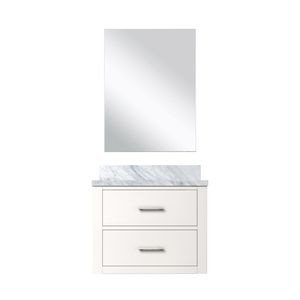 24 In. W X 18 In. D White Single Bath <b>Vanity</b> with Acrylic Countertop and 18 In. Mirror <b>Bathroom</b> <b>Vanities</b> - Product Image 1
