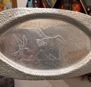 Bandeja de metal plateada de la mejor calidad y diseño premium para servir té y café con forma y tamaño personalizados, bandeja de aluminio para servir. - Product Image 2