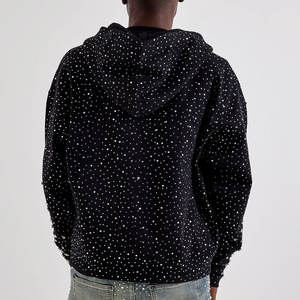 Fabricante OEM de Sudaderas Personalizadas con Pedrería, Sudadera Urbana con Detalles de Cristales para Colecciones de Ropa - Product Image 2
