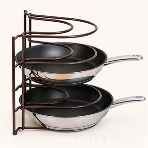 Wholesale 5-Tier Pot and <b>Pan</b> Organizer Rack for Kitchen Cabinet Metal Cookware Storage Stand & Lid <b>Holder</b> <b>Pan</b> <b>Holder</b> - Product Image 5
