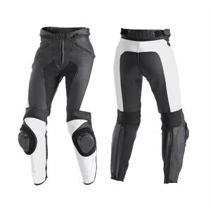 Pantalon de motocross en Cordura pour homme, noir et blanc, pantalon de course sur piste, équipement de moto, vêtements de protection, pantalon avec protections pour les genoux - Product Image 6
