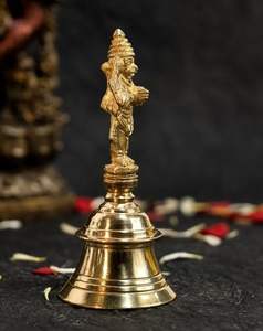 Campana de Mano de Latón para Ceremonia Aarti, Rituales Religiosos, Decoración de Sala de Meditación, Artesanía Clásica, Festival Auspicioso - Product Image 3