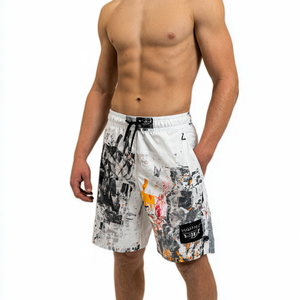 Shorts d'entraînement pour hommes à taille élastique, en polyester 100%, pour le fitness et la sublimation - Product Image 4