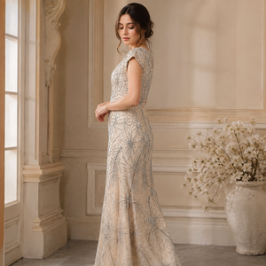 Vestido de Noche de Lujo con Lentejuelas Bordadas para Mujer, Elegante Vestido Largo de Fiesta, Vestido Formal para Invitadas de Boda, Cóctel o Graduación - Product Image 3
