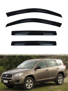 Toyota RAV4 2006 2016 Acrylic Slimline trong suốt màu đen xe làm lệch hướng cửa sổ Visor Vent Sun Shade mưa bảo vệ cửa Visor bên - Product Image 2