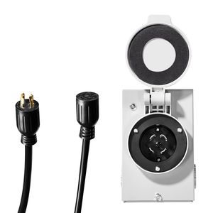 Kit Scatola di Ingresso Alimentazione Generatore 30 Amp con Cavo di Prolunga Elettrica RV da 40 Piedi NEMA L14-30P/L14-30R STW 10 AWG - Product Image 3