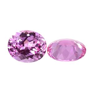 Lab Grown Pink Sapphire Forma ovalada Piedra preciosa suelta Pink Sapphire para hacer joyería Flame Fusion - Product Image 1