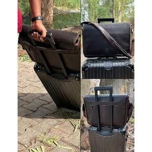 Bolso de cuero genuino refinado para portátil y uso cruzado con correa de hombro ajustable para el trabajo y los viajes - Product Image 5