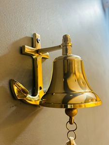 Vintage <b>Brass</b> <b>Bell</b> Top Class Traditional Well <b>Bell</b> Premium <b>Brass</b> <b>Bell</b> Ideal for Home Decor Nautical Ship Garden & Wall Hanging - Product Image 3