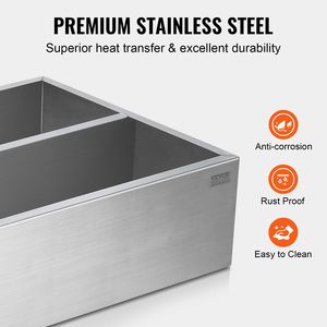 Pentola Industriale da 47 Galloni con Evaporatore Piatto e Termometro, 1 Valvola, 3 Zone di Riscaldamento per Evaporazione di 683 Tazze di Sciroppo d'Acero da 8,8 oz - Product Image 3