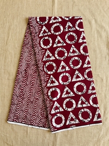 Tela Batik con Estampado de Cera, Patrón Geométrico Abstracto, Color Marrón y Blanco, 58/60 Pulgadas, Textil para el Hogar, Material de Algodón Tejido - Product Image 6