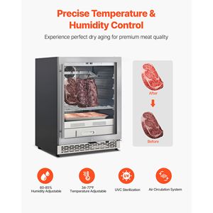 Frigorifero Commerciale per Stagionatura a Secco da 99 libbre, Frigo Indipendente per Stagionatura a Secco con Controllo Preciso di Temperatura e Umidità per Bistecche - Product Image 3