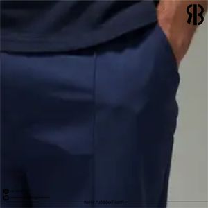 Shorts Bermuda en coton bleu marine uni pour homme, taille élastique, décontractés, respirants, taille mi-haute avec poches, unisexe - Product Image 4