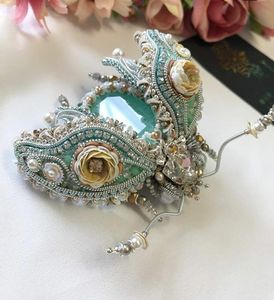 Artistic Embroidery Beaded Brooch <b>Pin</b> Customizable Floral Design for Wedding Party Occasions-Handcrafted for Women Men Unisex - Product Image 6