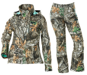 Ensemble de chasse pour homme en softshell camouflage, veste et pantalon imperméables à manches longues, tenue d'extérieur automne, motif FG - Product Image 5
