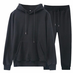 Unisex Cream Hooded Tracksuit Full Sleeve Solid Color Casual Jogging <b>Set</b> With Drawstring Closure And Side Pockets Autumn Wear - Product Image 2
