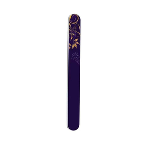 Lime à ongles professionnelle double face en verre grain 180, étui en cuir marron, taille personnalisée, outils durables pour le voyage et les soins en salon - Product Image 4