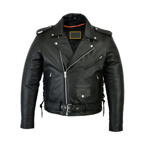 Chaqueta de Cuero para Hombre de Alta Calidad, Directo de Fábrica, Hecha a Medida, Transpirable, Estilo Casual, Cierre de Cremallera, para Invierno - Product Image 1