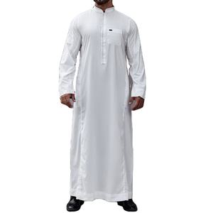 เสื้อผ้ามุสลิมอิสลามสำหรับผู้ชายเสื้อแขนสั้นแบบสั่งตัดตามแบบได้ - Product Image 1