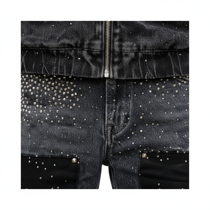 Chándal de Algodón 100% con Pedrería para Hombre, Precio Bajo, Venta al por Mayor, para Entrenamiento Deportivo, Jogging, Corte Holgado y Ligero - Product Image 5