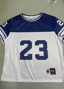 Maillot de football américain sans manches en maille respirante, col en V, léger, 100 % polyester, impression personnalisée du nom de l'équipe, qualité club - Product Image 2