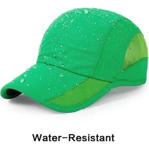 Gorra de béisbol verde vibrante de secado rápido, gorra de malla transpirable para correr, visera deportiva, gorro ajustable para exteriores, ¡Oferta caliente! - Product Image 3