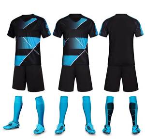 Custom Men's Soccer Jersey Set Sublimated Print V-Neck Short Sleeve Geometric Pattern Quick Dry Polyester Uniform All Seasons - Product Image 6
