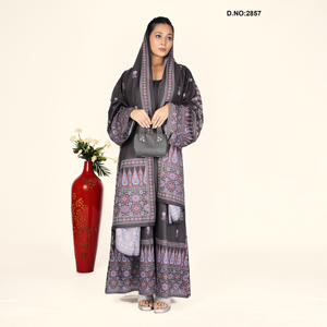 Abaya Estilo Shrug de Algodón Más Vendida, Ligera, para Mujeres Musulmanas, Túnica Exterior para Uso Casual, Viajes y Verano, en Oferta - Product Image 6