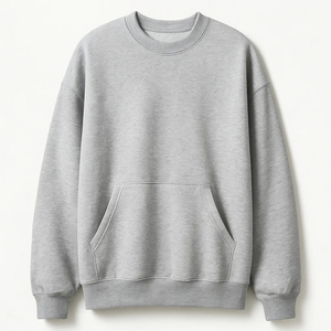 Sweat-shirt personnalisé pour hommes, coupe décontractée, épais, 100 % coton tricoté, chaud pour l'hiver, avec poches - Product Image 2