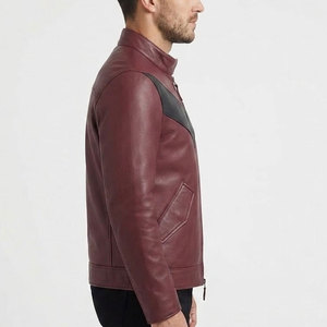 Refined Men Genuine Leather <b>Jacket</b> <b>Smart</b> Casual Outerwear With Full Zip Front Collar Smooth Texture And Comfortable Lining - Product Image 6