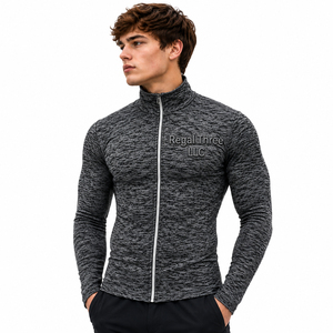 Chaquetas de Entrenamiento con Estampado Sublimado para Hombre, Chaqueta de Compresión Ajustada, Cuello Alto, Logotipo Personalizado, Chaquetas Ajustadas para Hombre - Product Image 1
