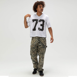 <b>Top</b> Quality <b>Men's</b> Vintage Boxy Soccer Football T-Shirt White Color Half Sleeve Polyester <b>Mesh</b> Summer T-Shirts - Product Image 4