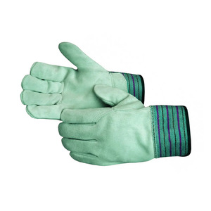 Gants de travail en cuir de vachette de qualité supérieure, résistants à l'abrasion, gants de travail canadiens robustes, gants de jardinage pour usage domestique - Product Image 4