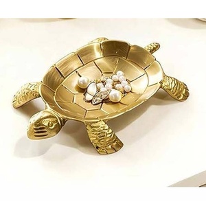 Nuevo Soporte para Joyas de Latón con Forma de Tortuga, Bandeja Decorativa de Metal para Joyas, Plato para Anillos, Pendientes, Collares y Pulseras - Product Image 1