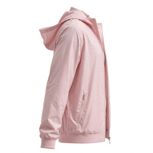 Unisex Custom Color Hooded Windproof <b>Jacket</b> Casual <b>Zipper</b> Closure Solid Color Polyester Spring Lightweight <b>with</b> <b>Pockets</b> - Product Image 3