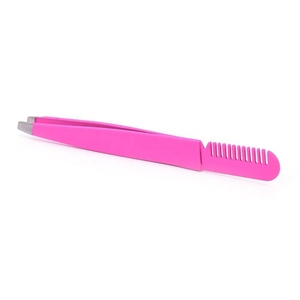 Premium Luxury 2 1 Comb Tweezer Eyebrow Shaping <b>Tool</b> Stainless Steel <b>Pointed</b> Comfortable Handle Precision Hair <b>Removal</b> Tweezer - Product Image 4