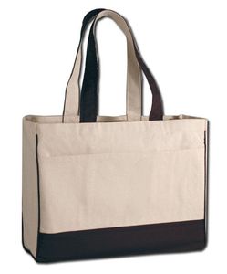 <b>Canvas</b> <b>Tote</b> Bags with Inside Zipper Pocket - Product Image 2