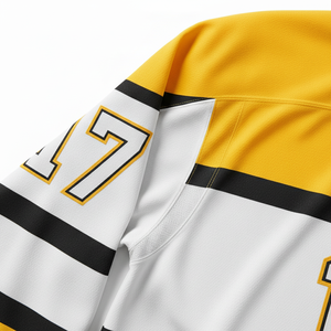 Maßgeschneidertes Eishockey-Trikot Atmungsaktives Mesh-Polyester Sublimationsdruck V-Ausschnitt Langarm Unisex OEM ODM Großhandelslieferant - Product Image 4