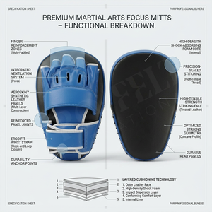 Manoplas de Entrenamiento de Artes Marciales de Primera Calidad, Cómodas y Duraderas, con Correa para la Muñeca, para Boxeo, Muay Thai, MMA, Kickboxing - Product Image 2