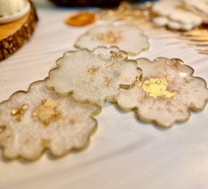 Epoxy Resin Bohemian Style Coaster with High Standard Quality Lightweight & Eco-Friendly for Hot Cold ced Beverages - Product Image 3