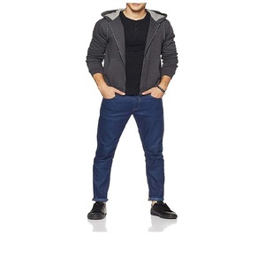 Sudadera con capucha de algodón de alta calidad para hombre con cremallera frontal y bolsillo, sudaderas con capucha de algodón para hombre - Product Image 3