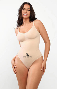 Wholesale <b>Women's</b> One Piece Shapewear Bodysuit with Medium Tummy Control Butt Lifter Design and Breathable Spandex Supplier 2026 - Product Image 1